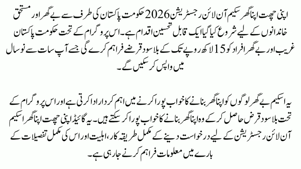 Apni Chhat Apna Ghar Scheme online registration 2026 - Complete Guide