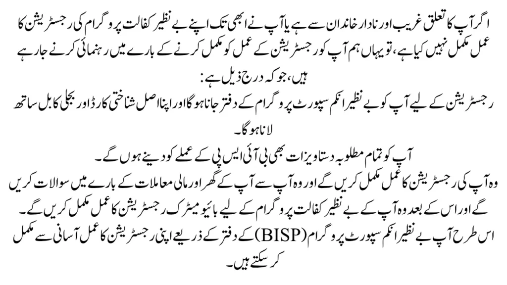 Benazir Kafaalat Registration Proccess - Step by Step Complete Guide