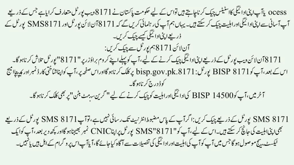 How to Check BISP 14500 Payment Status on 8171 web Portal (Step-by-Step Complete Guide)