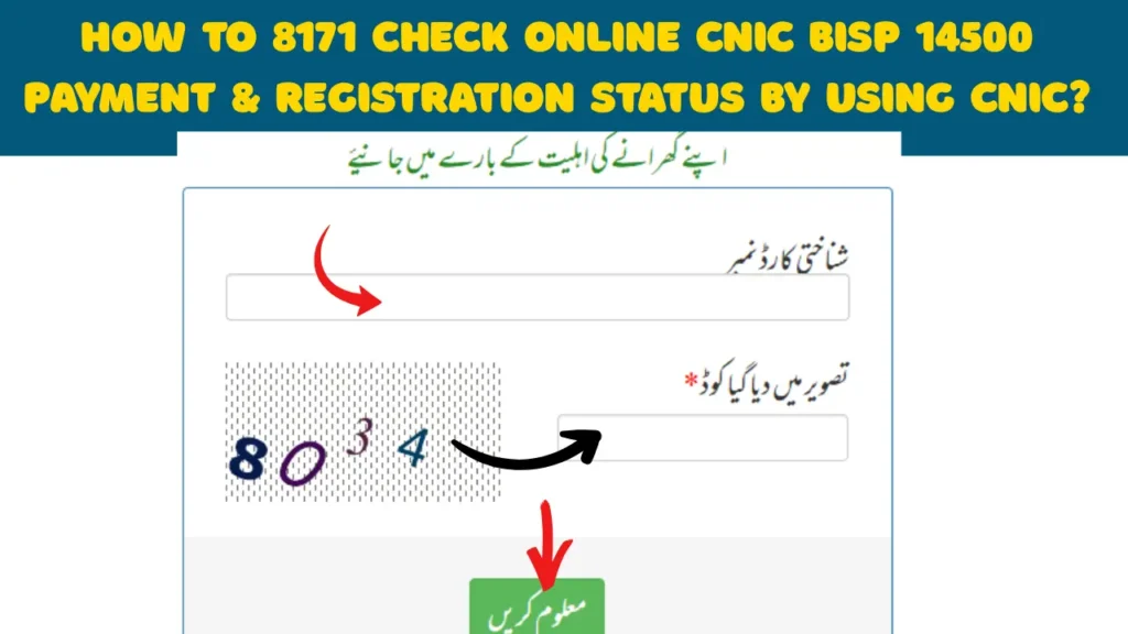 How to 8171 Check Online CNIC BISP 14500 Payment & Registration Status By Using CNIC