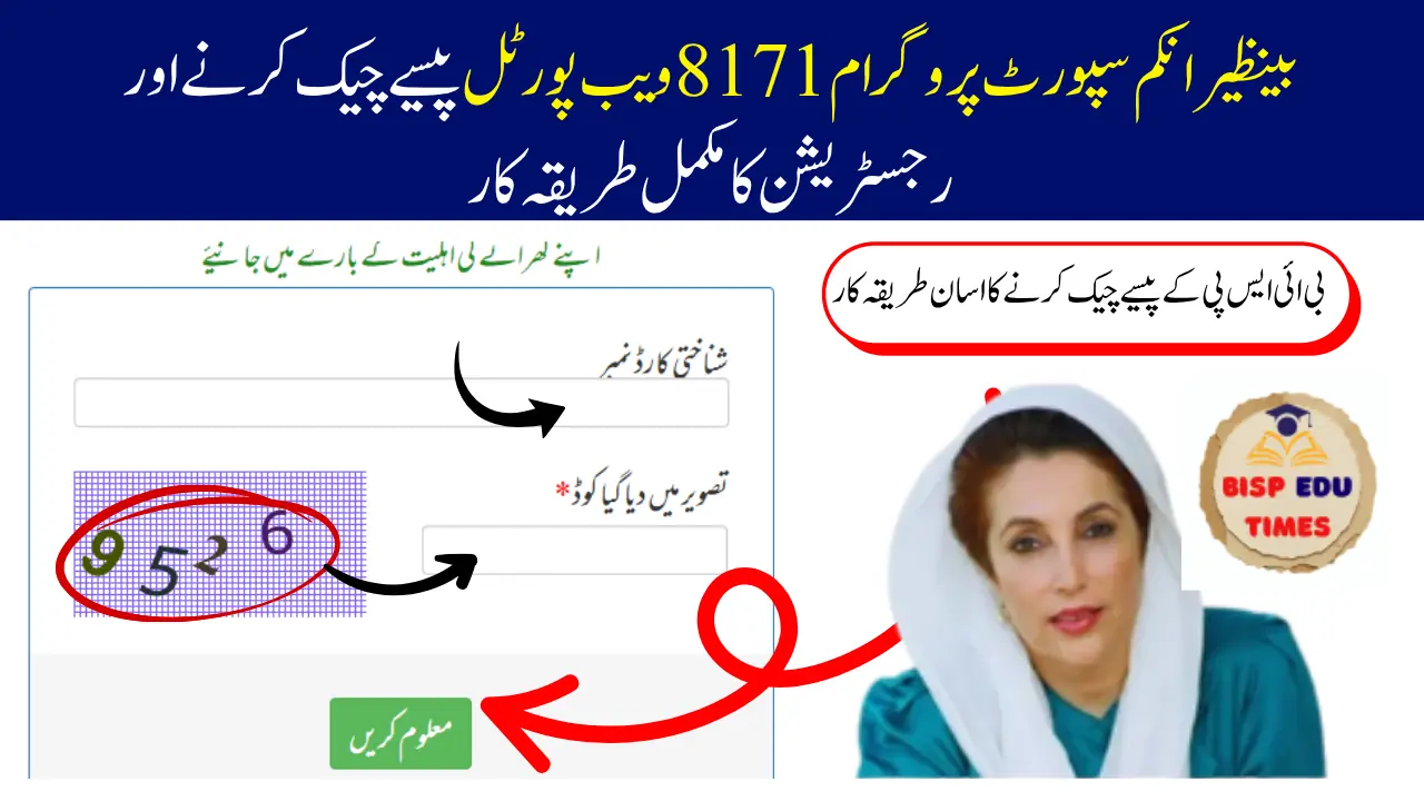 بینظیر انکم سپورٹ پروگرام 8171 ویب پورٹل پیسے چیک کرنے اور رجسٹریشن کا مکمل طریقہ کار 