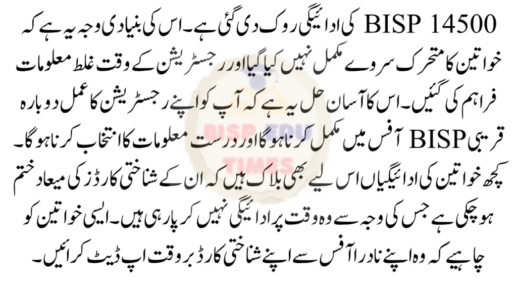 BISP 14500 Payment Blocked — Common Reasons and Fixes