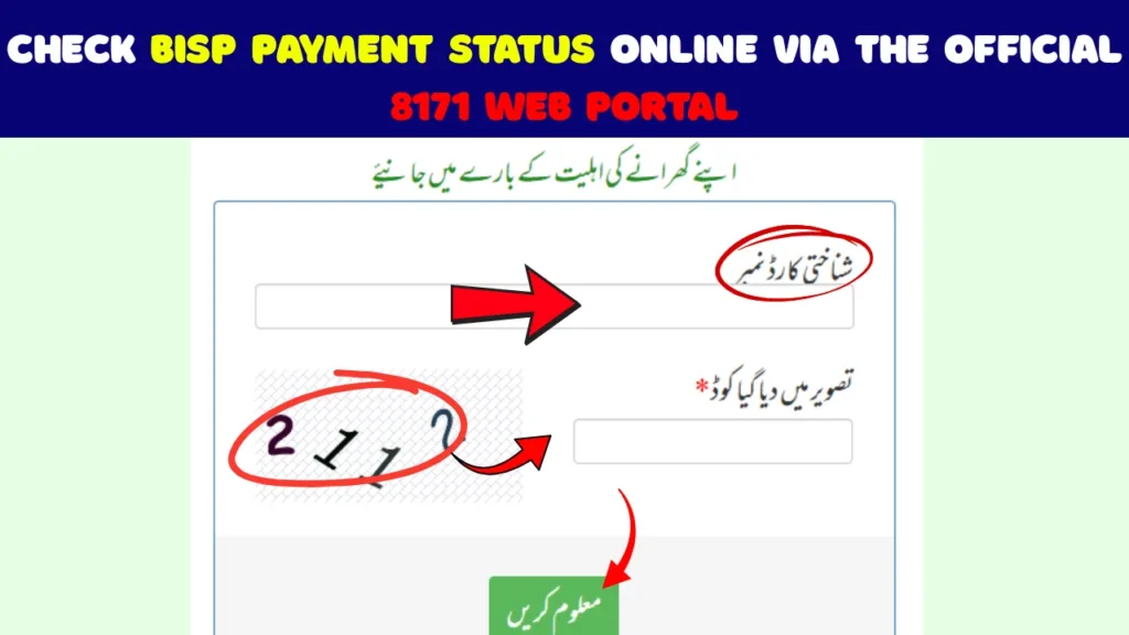 How to Check BISP Payment Status Online via the official 8171 Web Portal